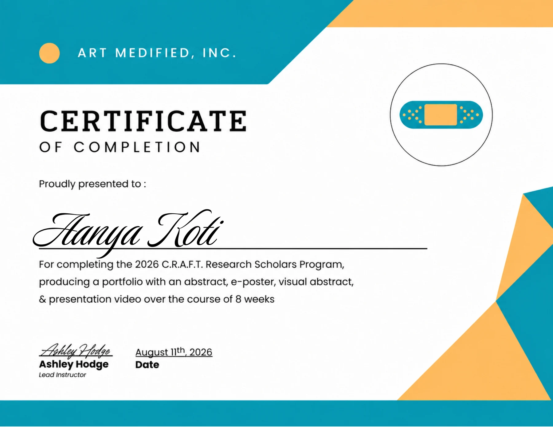C.R.A.F.T. Research Scholars artifact
